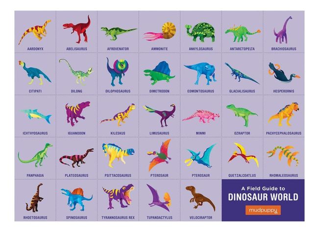 Puzzle 80pcs Geografía Dinosaurios Mudpuppy-2