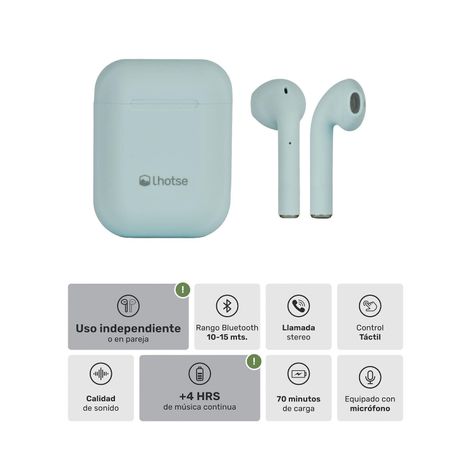 Audífonos Lhotse Bluetooth Inalámbrico Rm12 Celeste-2