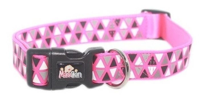 Collar Triángulo Fucsia Talla M Perro Mascan-0