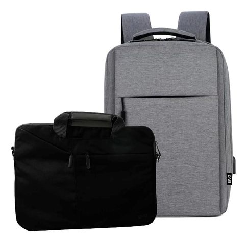 Mochila con Puerto USB 15" + Funda Notebook Negro 15,6" LEVO-0