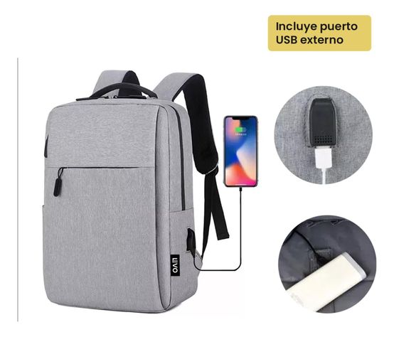 Mochila con Puerto USB 15" + Funda Notebook Negro 15,6" LEVO-2