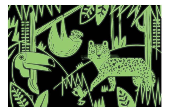 Puzzle 100Pcs Que Brilla En La Oscuridad, La Selva Mudpuppy-1