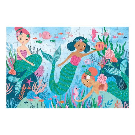 Puzzle 100Pcs Glitter Sirenas Mudpuppy-0