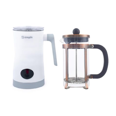 Pack Espumador de Leche + Cafetera Prensa Francesa 600 ml-0