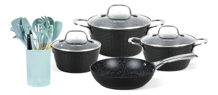 Pack Batería Copper 7Pz + Set 12 Utensilios Calipso Simplit-0