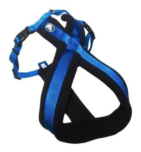 Arnés Cruzado Acolchado Talla M Azul Perros Mascan-0