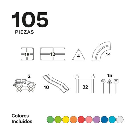 Imanix Pista de Carreras 105 Piezas Magnéticas-4