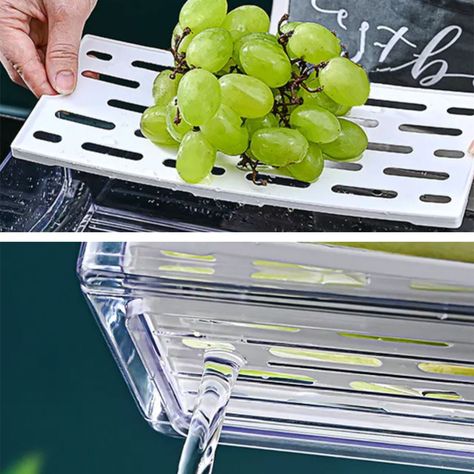 Organizador Refrigerador Con Drenaje Grande Simplit-5
