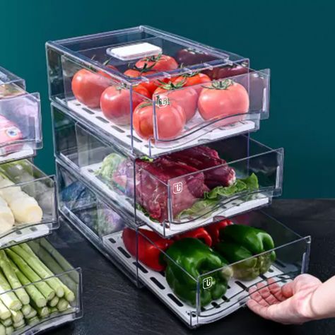 Organizador Refrigerador Con Drenaje Grande Simplit-7