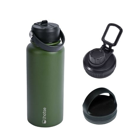Botella Térmica Hydro Verde 960ml + 2 Tapas Lhotse-0