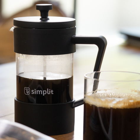 Cafetera Prensa Francesa Negra 600 Ml Simplit-4