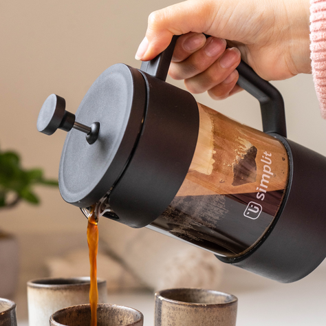 Cafetera Prensa Francesa Negra 600 Ml Simplit-6
