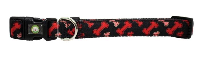 Collar Huesos Perro Xs Negro Mascan-1