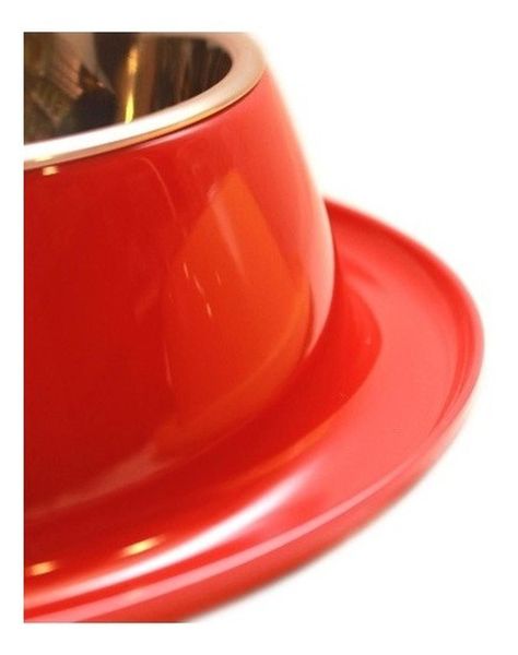 Plato Melamina Anti-hormigas Rojo Talla M Perro Mascan-2