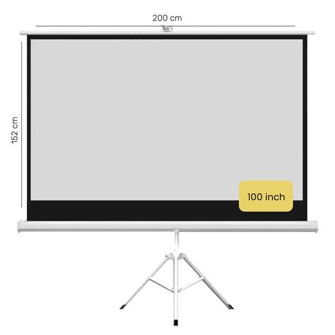 Telón Proyector 100 pulgadas 200 x 150 cm Levo-1