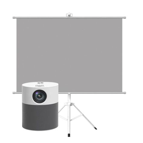 Proyector Led Portátil 360º + Telón Mural 60 pulgadas Levo-0