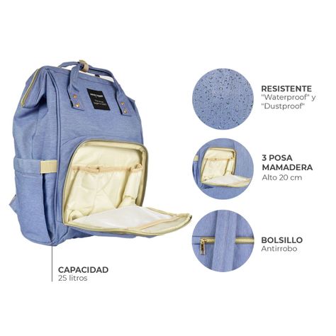 Mochila Maternal Pañalera Bebé Freaky Mommy Lila-1