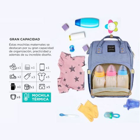 Mochila Maternal Pañalera Bebé Freaky Mommy Lila-2