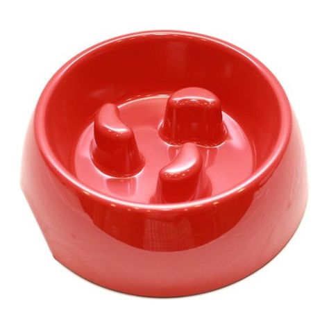 Plato Melamina Anti-ahogo Talla L Rojo Perro Mascan-0