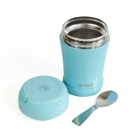 Pack 2 Termos De Comida 400ml Rosado Y Azul Simplit-4