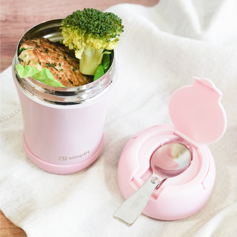 Pack 2 Termos De Comida 400ml Rosado Y Azul Simplit-1
