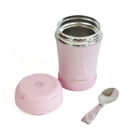 Pack 2 Termos De Comida 400ml Rosado Y Azul Simplit-3