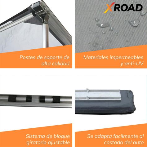 Toldo Camping Lateral Para Auto Techo Xroad-3