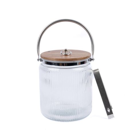 Hielera Vidrio Charlotte Tapa Madera 3,8lts Simplit-0