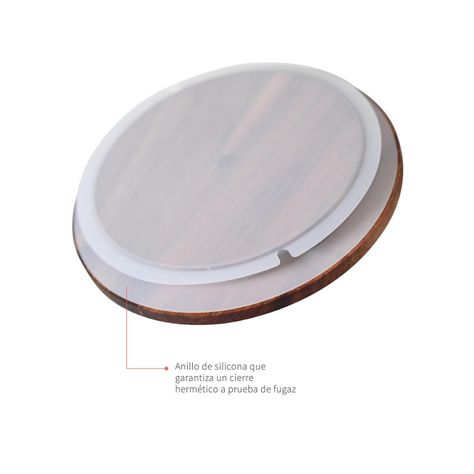 Hielera Vidrio Charlotte Tapa Madera 3,8lts Simplit-5
