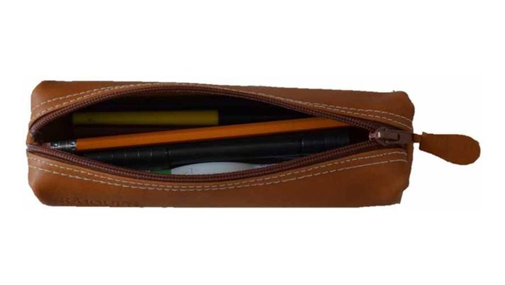 Estuche De Cuero Multiuso Tubo Hecho A Mano Raiquen-4