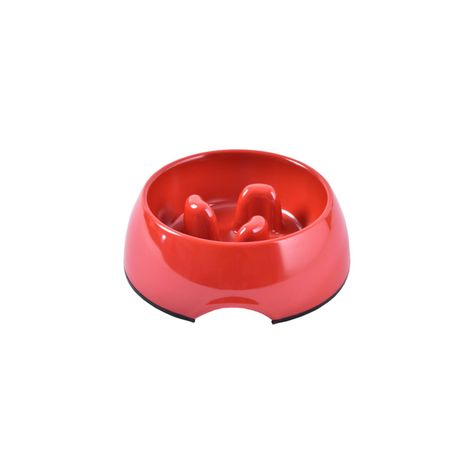 Plato Melamina Anti-ahogo Talla S Rojo Perro Mascan-0