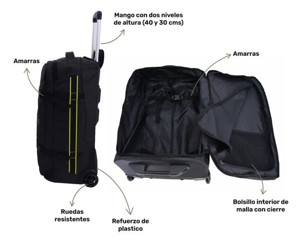 Maleta Bolso trolly Outdoor Roadtrip 70lts Lhotse Black-2