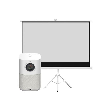 Telón 80 Pulgadas + Proyector Led Portátil Infinity Levo-0