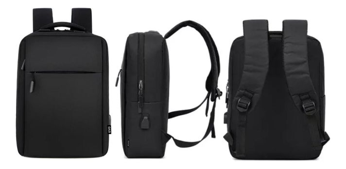 Mochila para Notebook con Puerto USB 15" Negra Levo-1