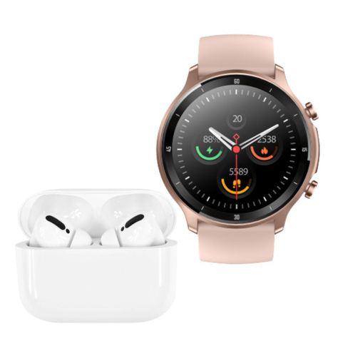 Pack Smartwatch Lhotse Runner 219 Pink+ Audífonos RM7 Pro-0