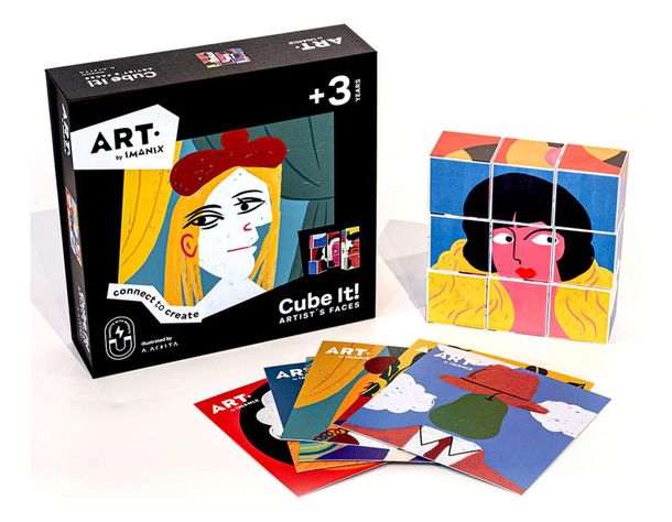 Juego de Memoria Rostros de Artistas Cube it! Imanix-0