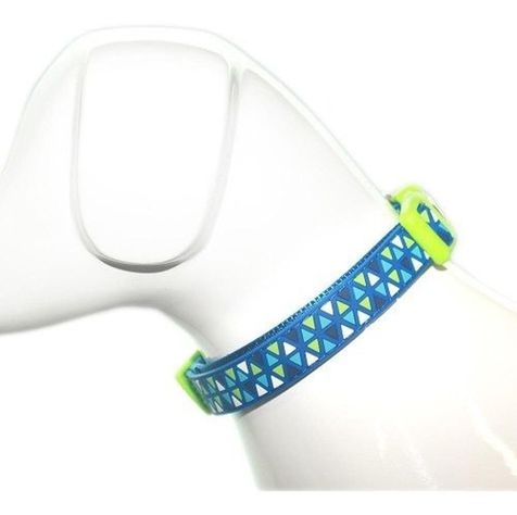 Collar Triángulo Azul Talla L Perro Mascan-1