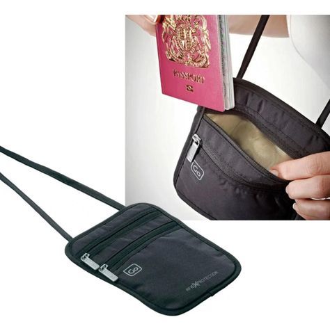 Porta Pasaporte Pouch Seguro Con Bloqueo Rfid-1