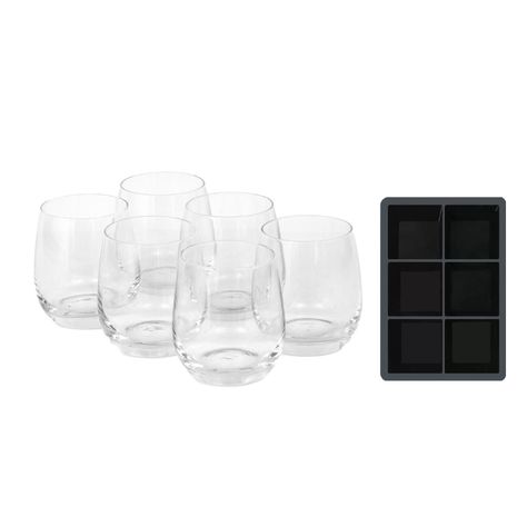 Pack 6 Vasos Redondos Virginia + Cubeta Hielo-0