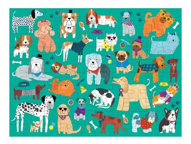 Puzzle 100Pcs Doble Perros Y Gatos Mudpuppy-1