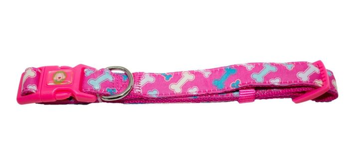 Collar Huesos Perro L Fucsia Mascan-0