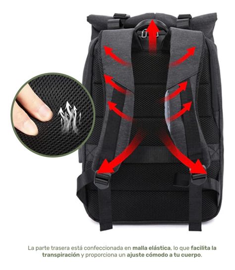 Mochila Antirrobo Lhotse Gris Oscuro MA147-6