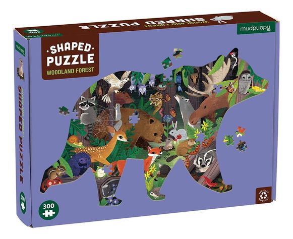 Puzzle 300Pcs Con Forma Bosque Mudpuppy-1