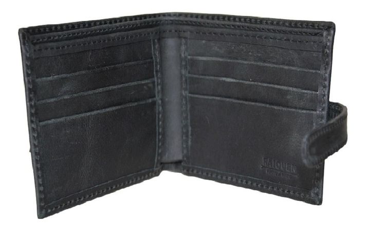 Billetera Cuero Pehoé Con Pasador Hecha a mano Raiquen-1