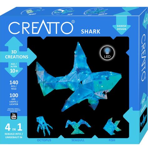 Rompecabezas Con Iluminacion 3d Grande Tiburon Creatto-7