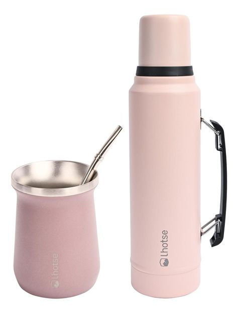 Termo Liquido Classic 1,3 lts + Mate Bombilla Lhotse Pink-0