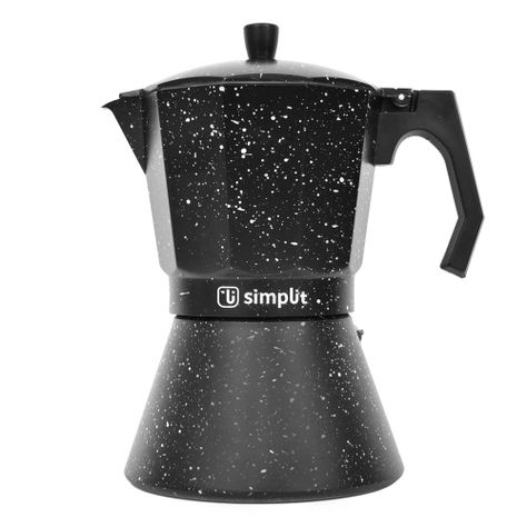 Cafetera Italiana Negra Granito 12 Tazas-0