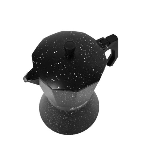 Cafetera Italiana Negra Granito 12 Tazas-1