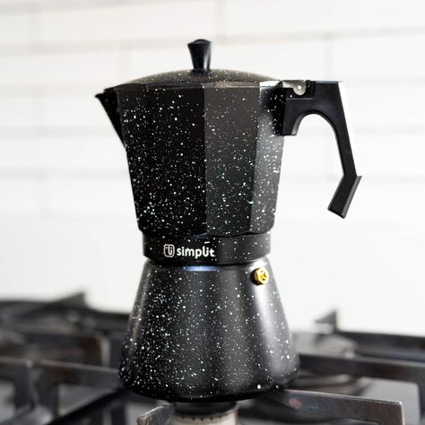 Cafetera Italiana Negra Granito 12 Tazas-5