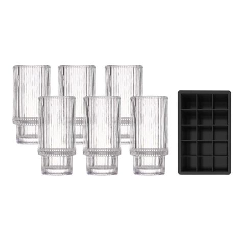 Pack 6 Vasos Largos Charlotte + Cubeta Hielo-0